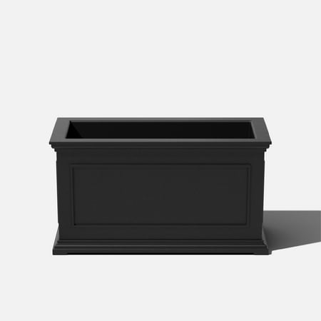 Veradek Brixton Long Planter Box 33" Plastic Planter - Black