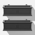 thumbnail image 1 of Veradek Brixton Railing Window Box 36" Plastic Planter 2-Pack Black, 1 of 14