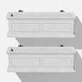 thumbnail image 1 of Veradek Brixton Railing Window Box 36" Plastic Planter 2-Pack Gray, 1 of 14
