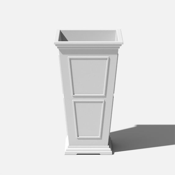 Veradek Brixton Tall 26" Plastic Planter - White