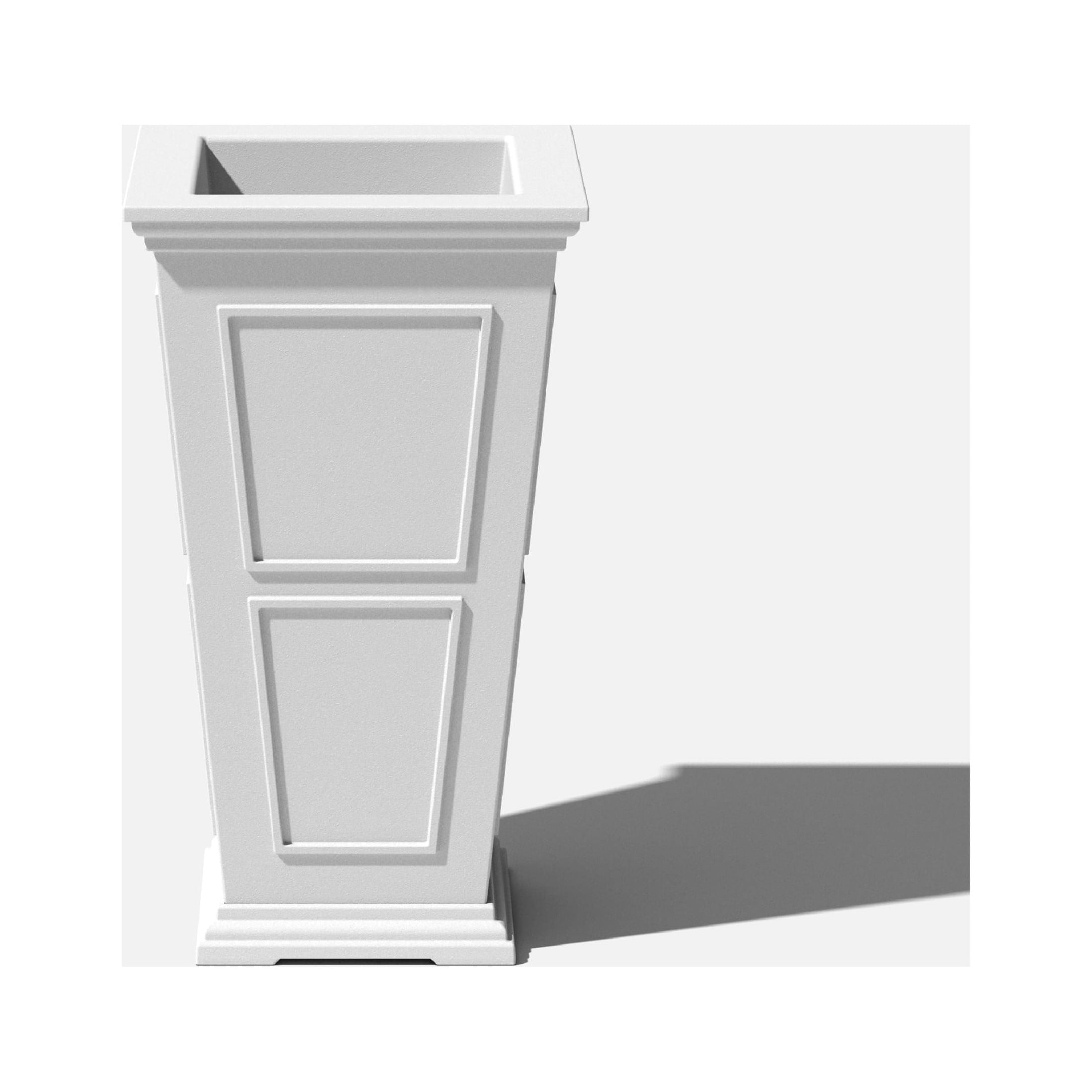 Veradek Brixton Tall 28-inch White Plastic Planter