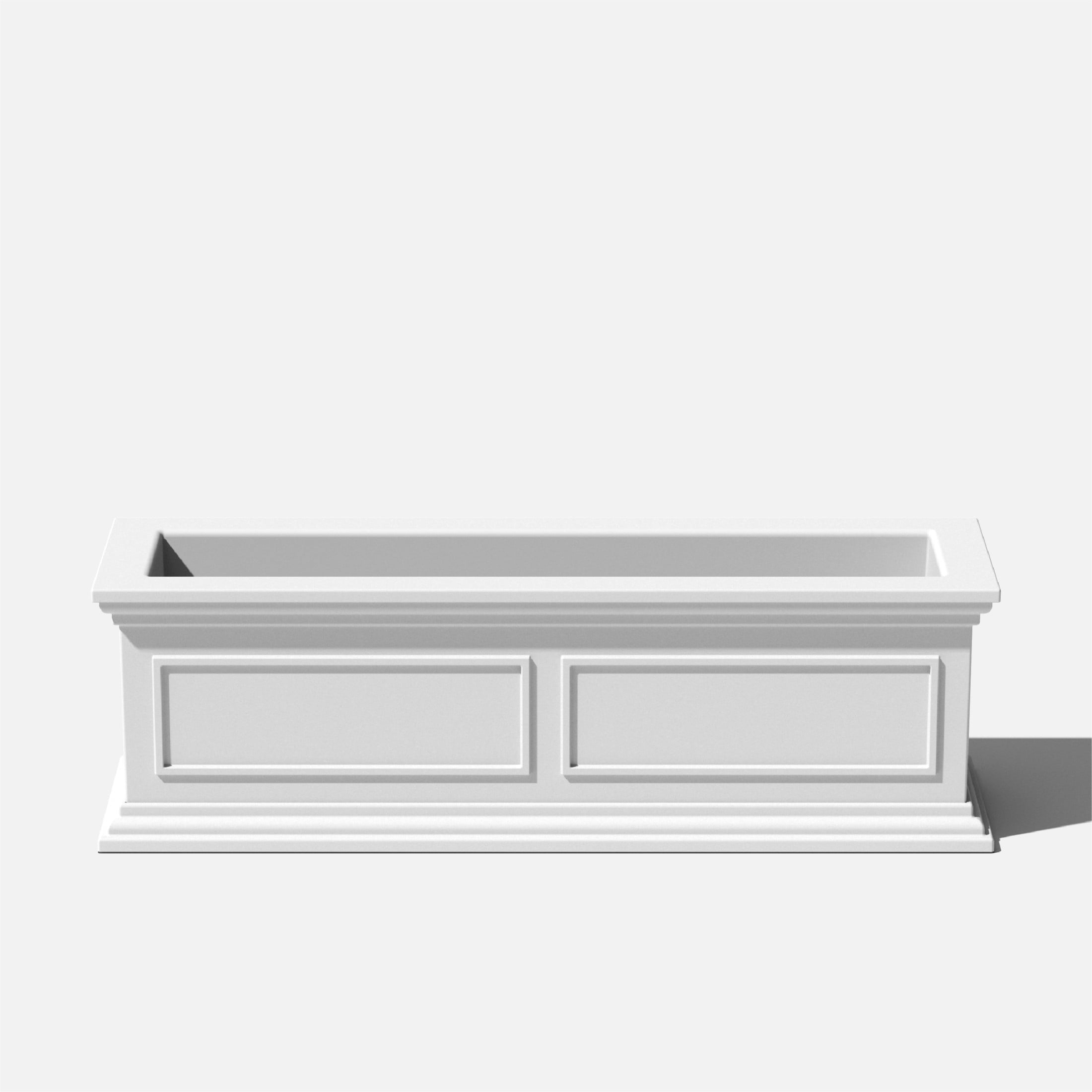 Veradek Brixton Window Box 36" Plastic Planter - White