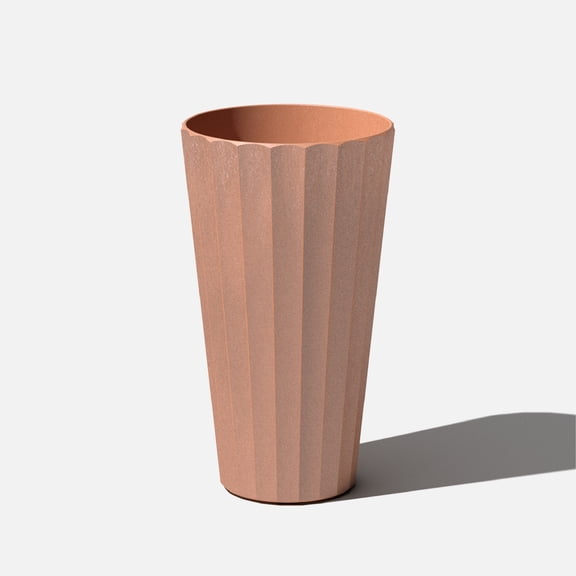 Veradek Column Series 26" Tall Plastic-Stone Planter - (Terracotta)