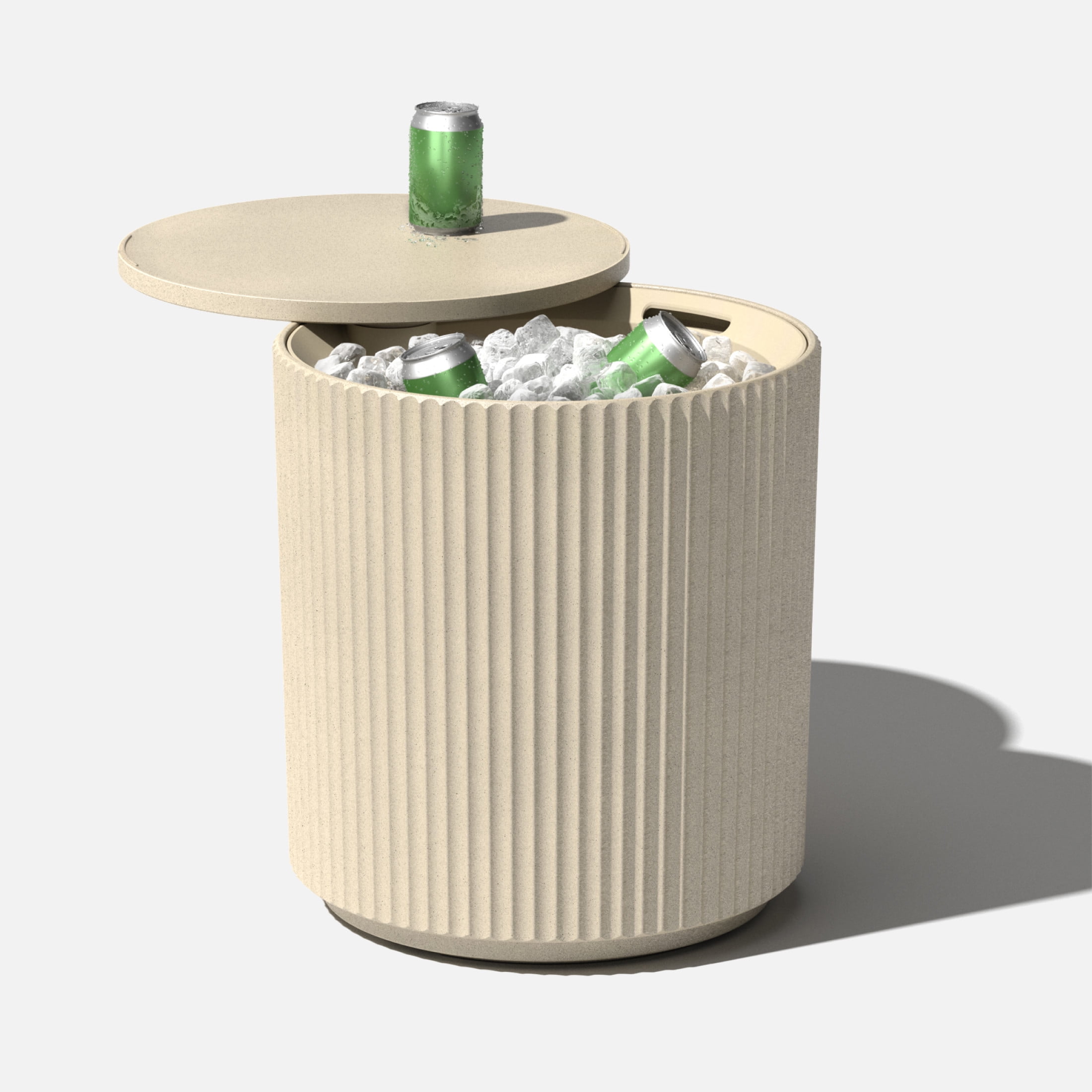 Sand Concrete-Composite Outdoor Chill Side Table