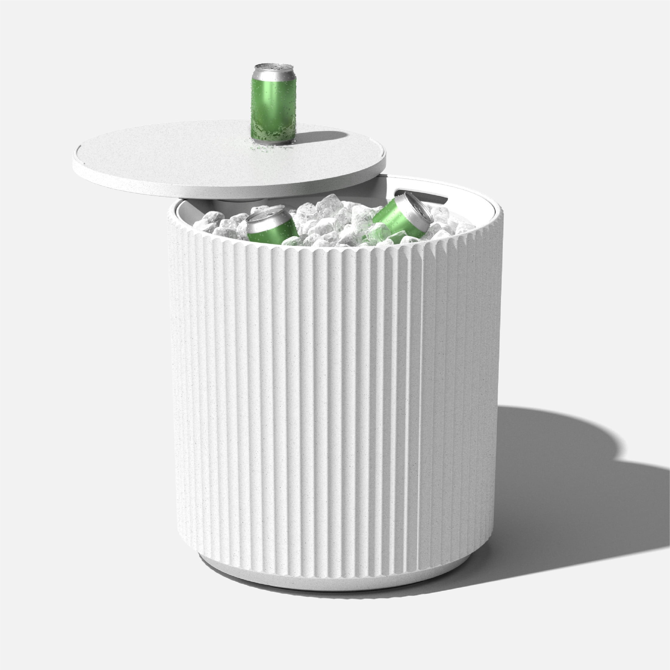 Veradek Outdoor Patio Accent Storage - Chill Side Table Cooler, White ...
