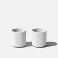 thumbnail image 1 of Veradek Demi Series  12" Plastic-Stone Planter - 2-Pack White, 1 of 10