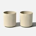 thumbnail image 1 of Veradek Demi Series  16" Plastic-Stone Planter - 2-Pack Sand, 1 of 12
