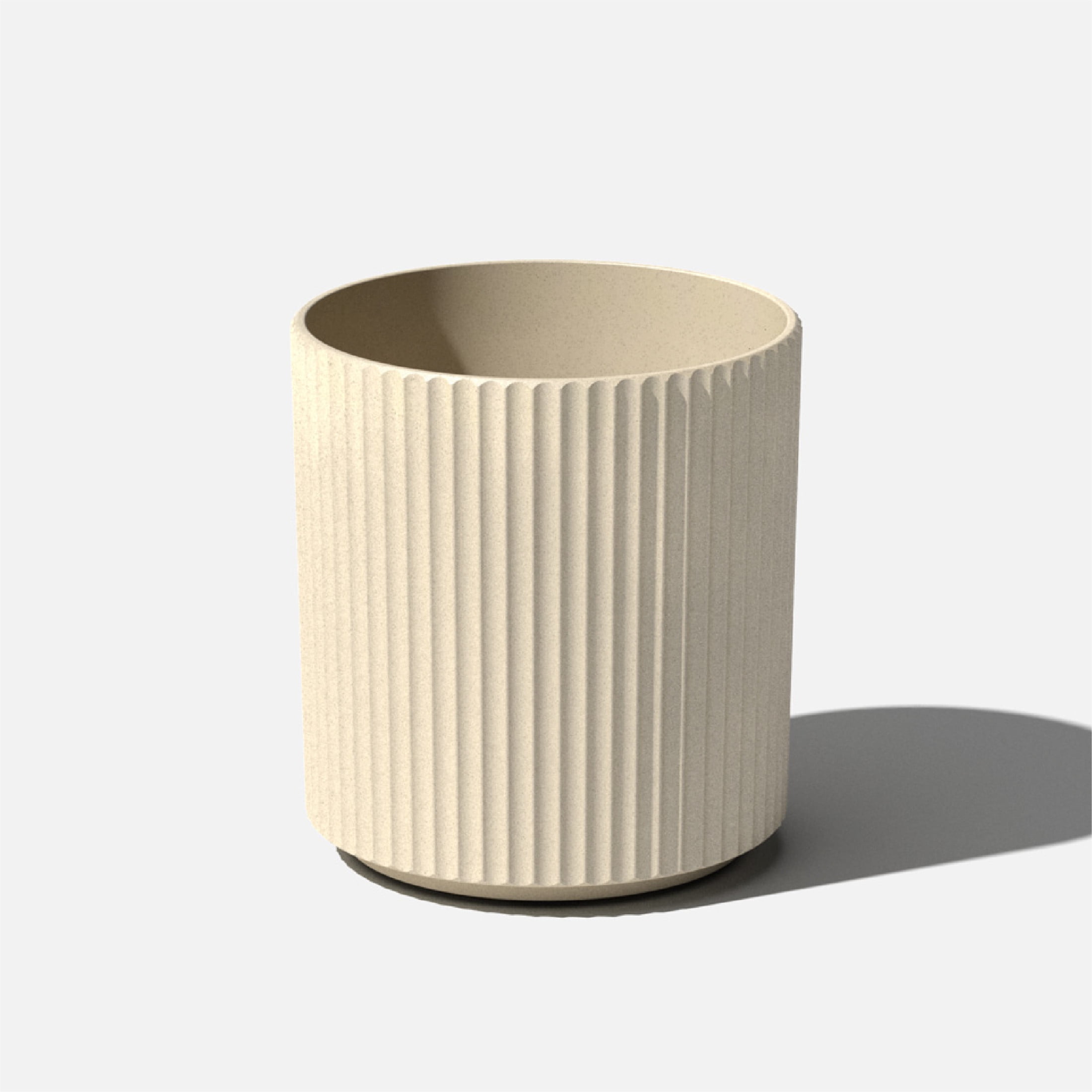 Demi 16" Sandstone Plastic-Stone Round Planter