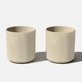 thumbnail image 1 of Veradek Demi Series  20" Plastic-Stone Planter - 2-Pack Sand, 1 of 9