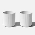 thumbnail image 1 of Veradek Demi Series  20" Plastic-Stone Planter - 2-Pack White, 1 of 9