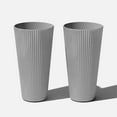thumbnail image 1 of Veradek Demi Series 26" Tall Plastic-Stone Planter - Gray 2 Pack, 1 of 11