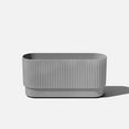 thumbnail image 1 of Veradek Demi Series 30" Long Plastic-Stone Planter - Gray, 1 of 10