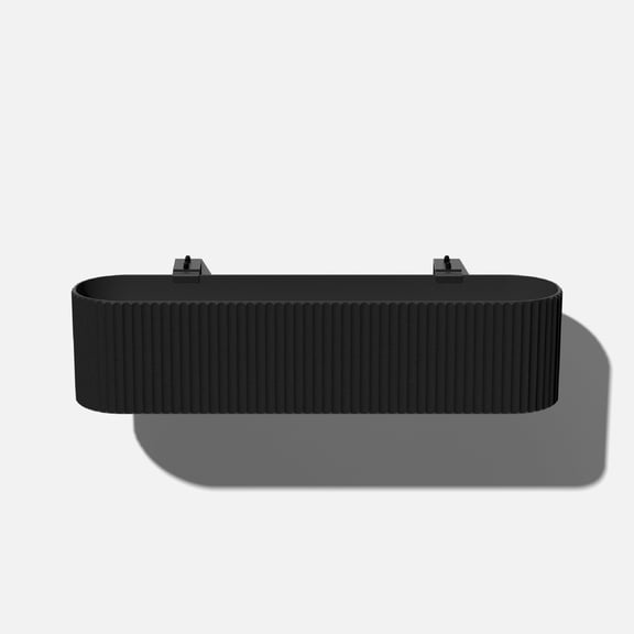 Veradek Demi Series Railing 36" Plastic-Stone Planter - (Black/1 Pack)