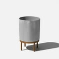 thumbnail image 1 of Veradek Demi Series Raised 16" Plastic-Stone Planter - (Gray/Brown, 1 Pack), 1 of 9