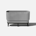 thumbnail image 1 of Veradek Demi Series Raised 30" Long Plastic-Stone Planter - (Gray/Black, 1 Pack), 1 of 9
