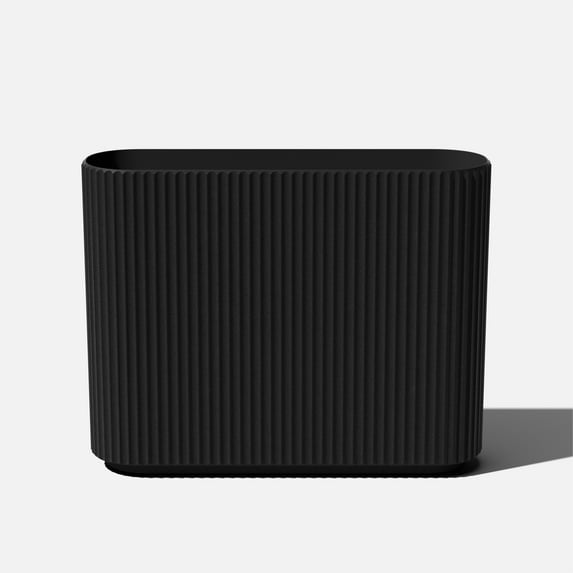 Veradek Demi Series Span 36" Plastic-Stone Planter - (Black)