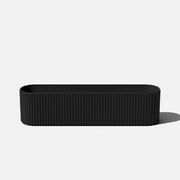 Veradek Demi Series Window Box 36 Plastic-Stone Planter - Black/1 Pack