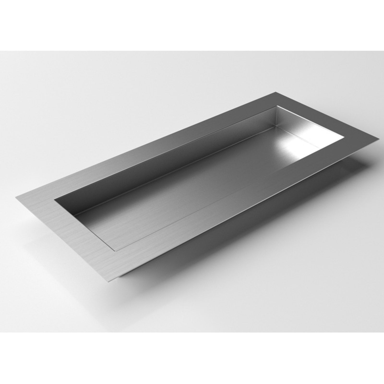 Sleek Stainless Steel Rectangle Indoor Planter Box, 32"