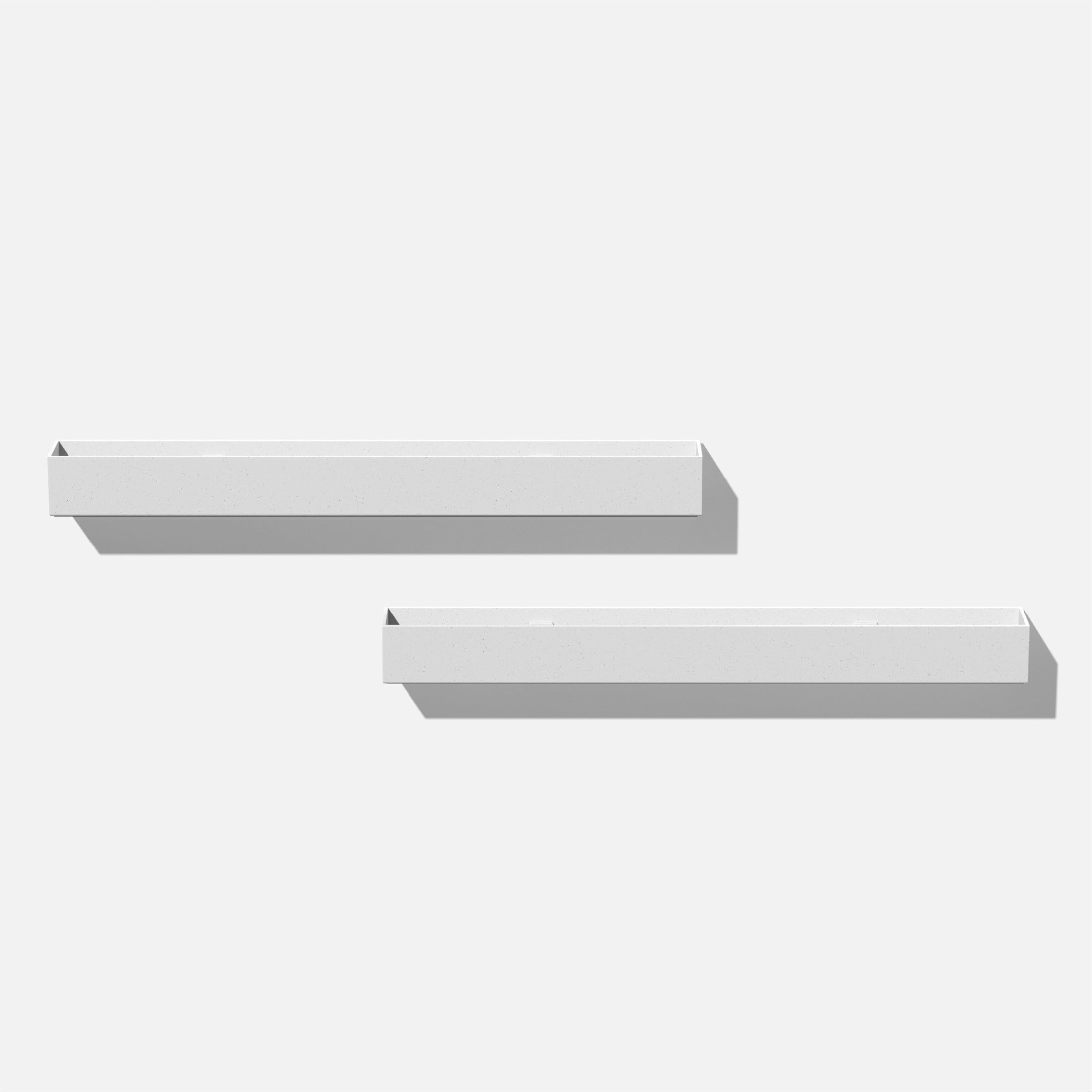 White 32" Composite Geo Series Trough Hanging Planter - 2-Pack