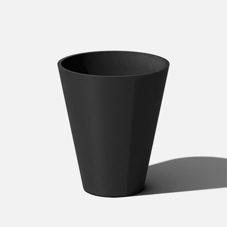 Veradek Kobo Round Planter - Black - 18 in. Veradek Kobo Round Planter - Black - 18 in.