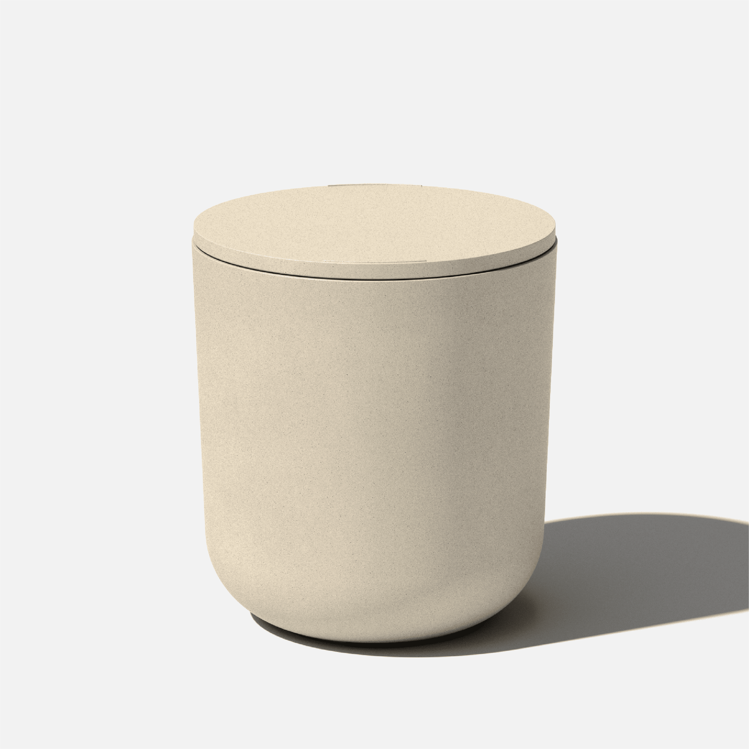 Sand Round Concrete Composite Outdoor Cooler Side Table