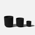 thumbnail image 1 of Veradek Kona Series Bundle - Three Piece Set of Plastic-Stone Planters - Black, 1 of 9