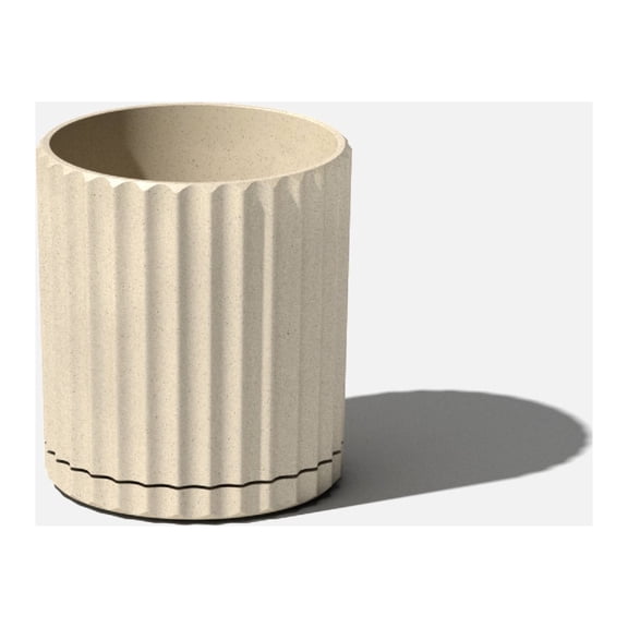 Veradek Mason Series Demi 6" Plastic-Stone Planter - Sand