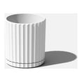 thumbnail image 1 of Veradek Mason Series Demi 6" Plastic-Stone Planter - White, 1 of 9