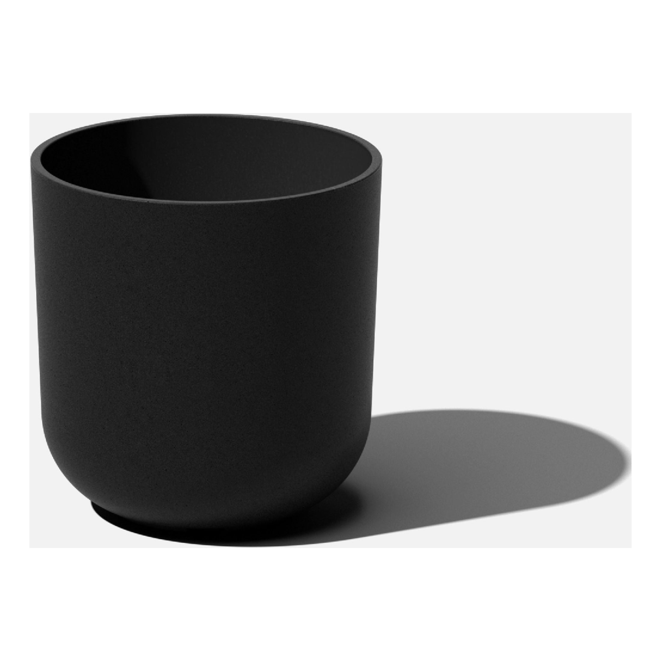 Kona 10" Black Plastic-Stone Outdoor Planter