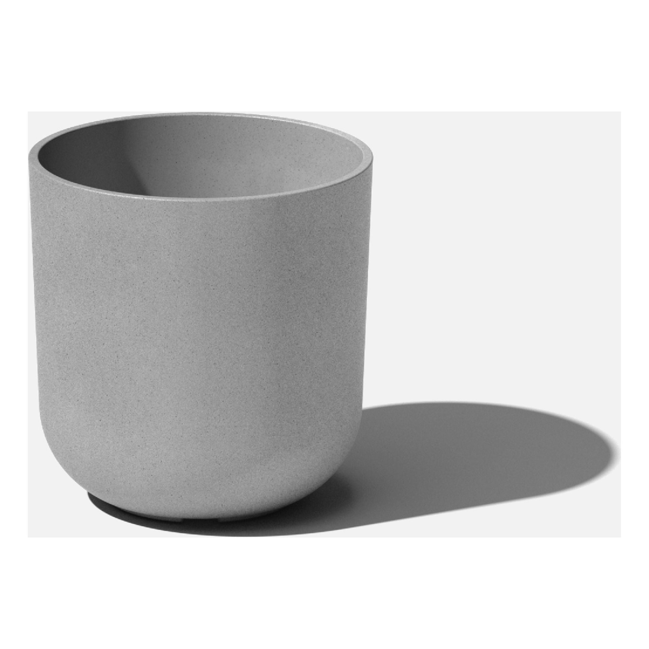 Gray 10" Plastic-Stone Outdoor Planter