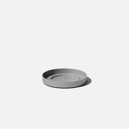 Veradek Mason Series Kona 10'' Plastic-Stone Planter Tray - Gray