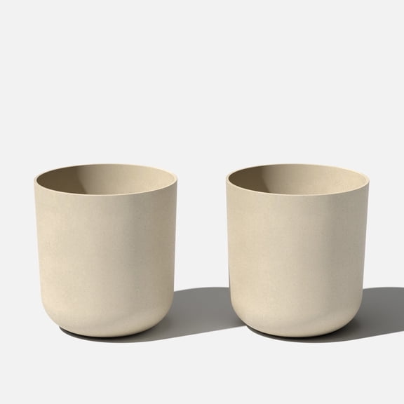 Veradek Mason Series Kona 20" Plastic-Stone Planter 2-Pack Sand
