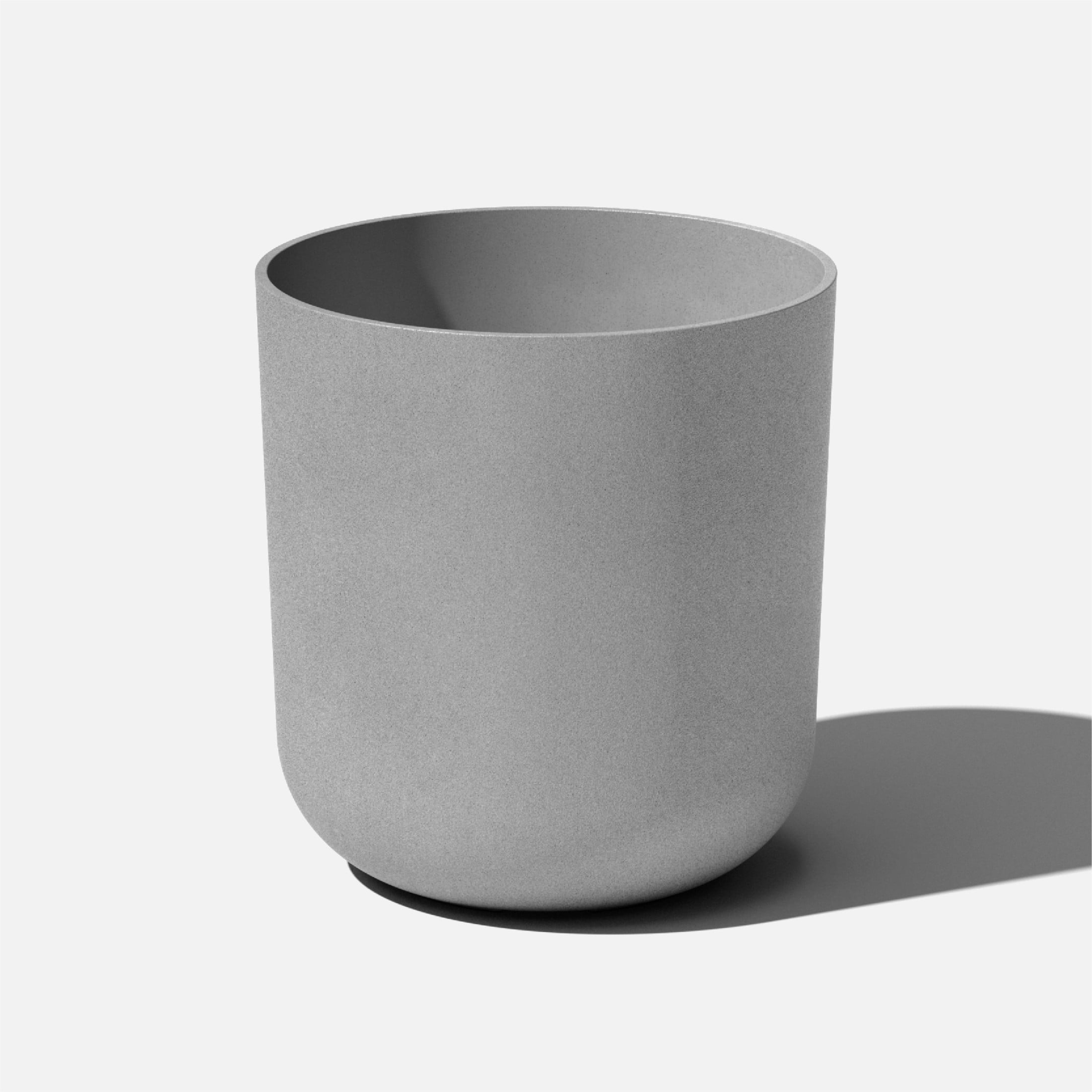 Gray 20" Plastic-Stone Indoor/Outdoor Planter