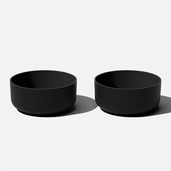 Veradek Mason Series Kona Bowl 14" Plastic-Stone Planter 2-Pack Black