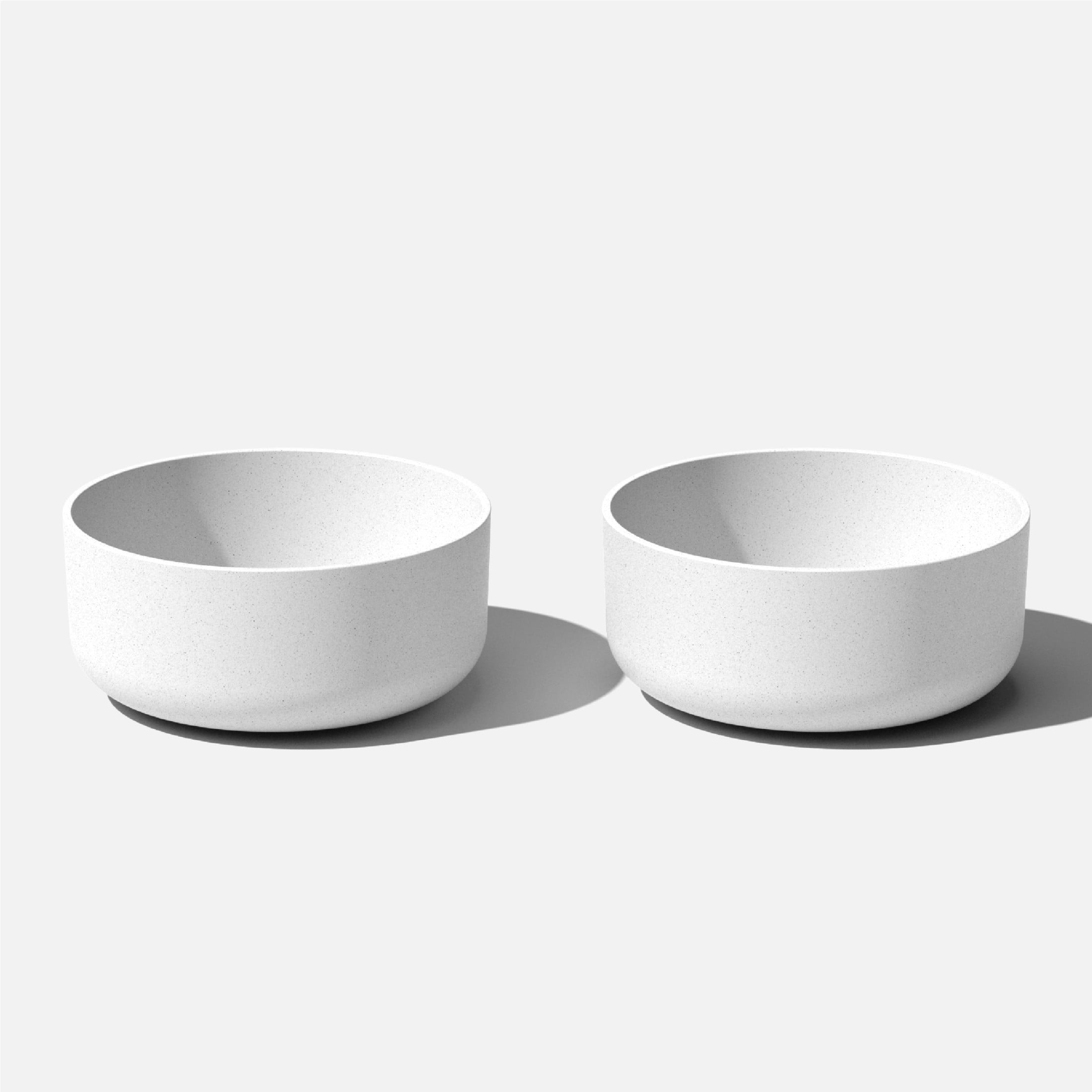 Veradek Mason Series Kona Bowl 14" Plastic-Stone Planter 2-Pack White