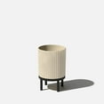 thumbnail image 1 of Veradek Demi Series Raised 12" Plastic-Stone Planter - (Sand/Black, 1 Pack), 1 of 9
