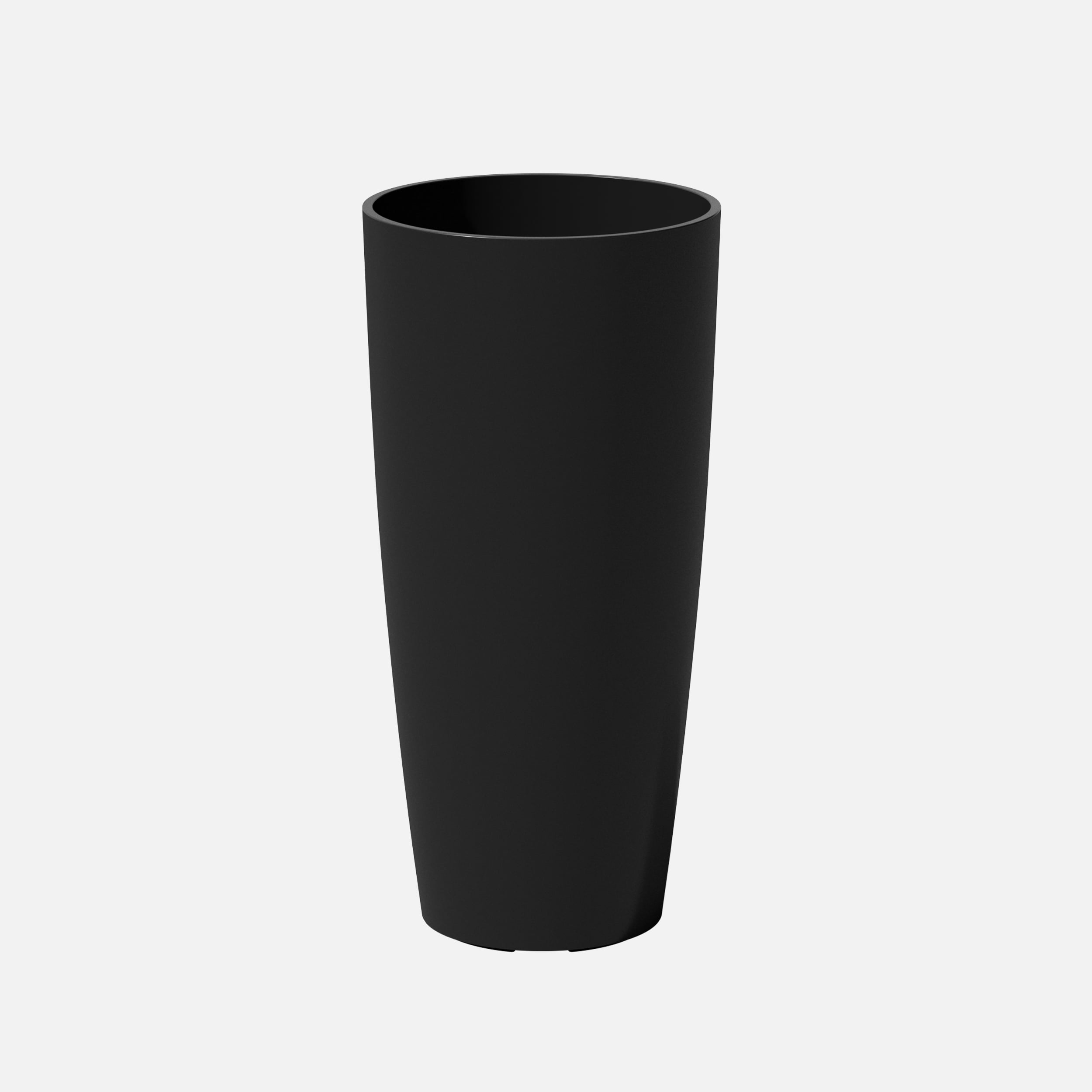 Selena 28" Black Plastic-Stone Outdoor Planter