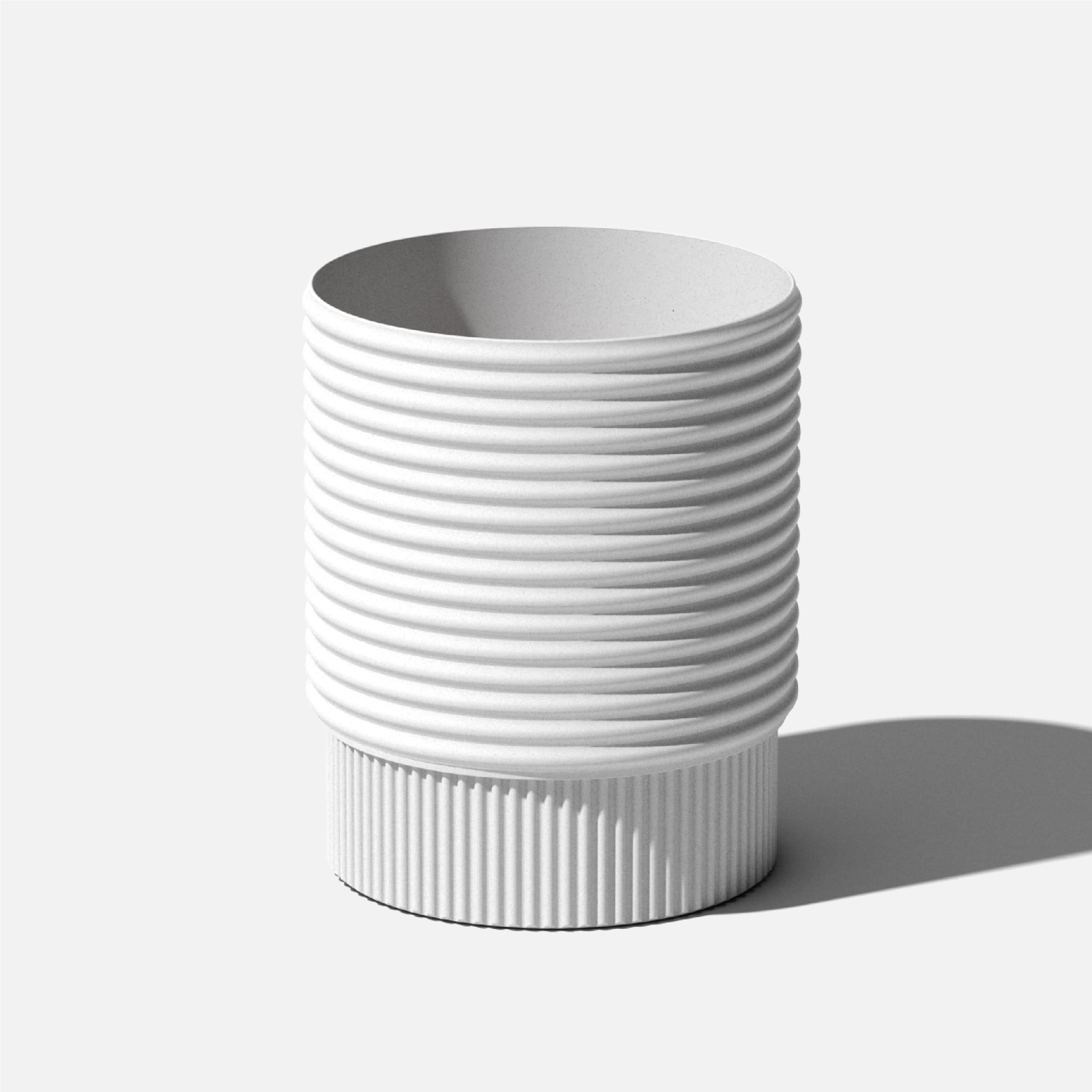 Veradek Mod Series 17" Plastic-Stone Medum Planter - (White)
