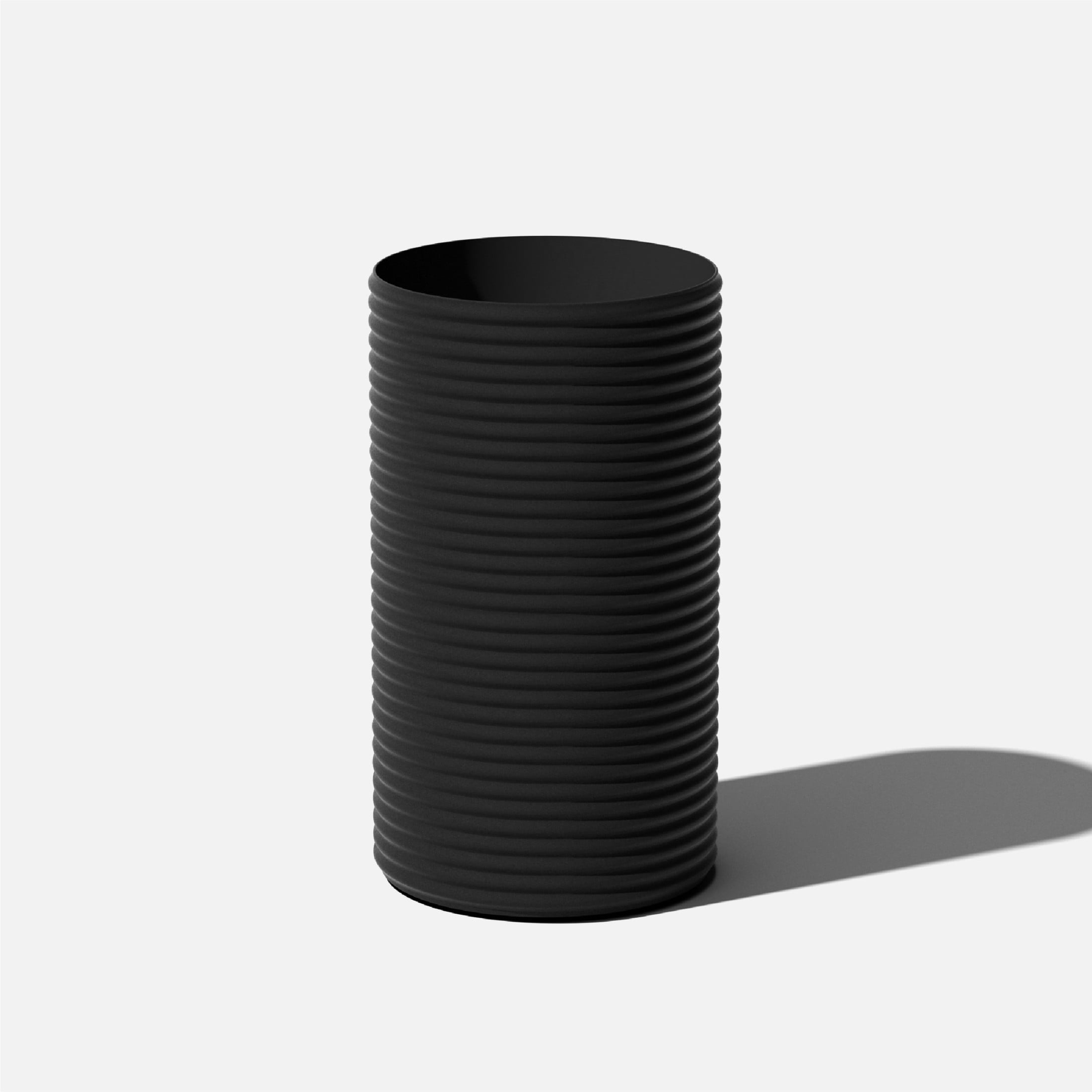 Veradek Mod Series 25" Plastic-Stone Tall Planter - (Black)