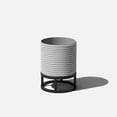 thumbnail image 1 of Veradek Mod Series Raised 18" Plastic-Stone Planter - (Gray/Black), 1 of 12