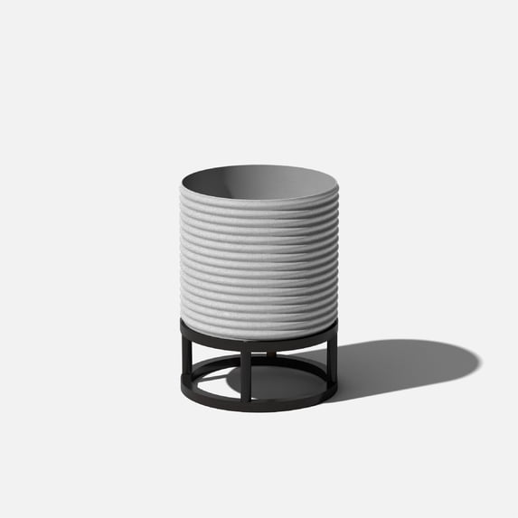 Veradek Mod Series Raised 18" Plastic-Stone Planter - (Gray/Black)