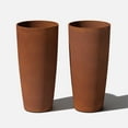 thumbnail image 1 of Veradek Patina Series Selena 28" Plastic-Steel Planter, 2 Pack, 1 of 12