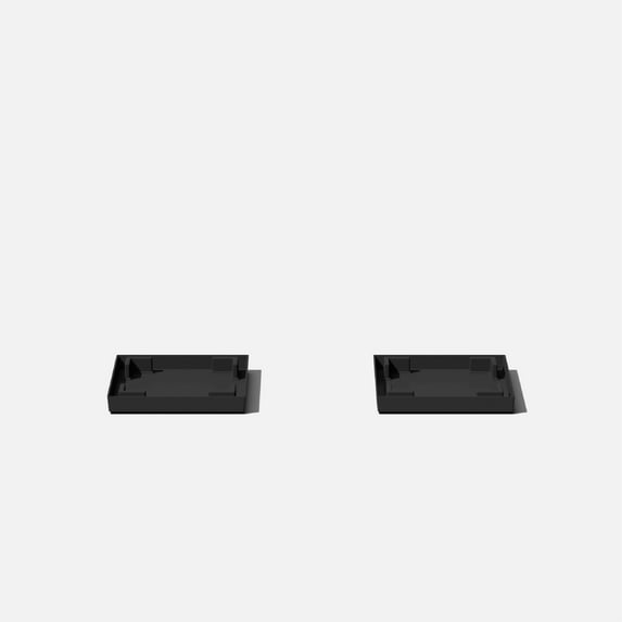 Veradek Pure Series Midland 30" Plastic Planter Tray 2-Pack Black