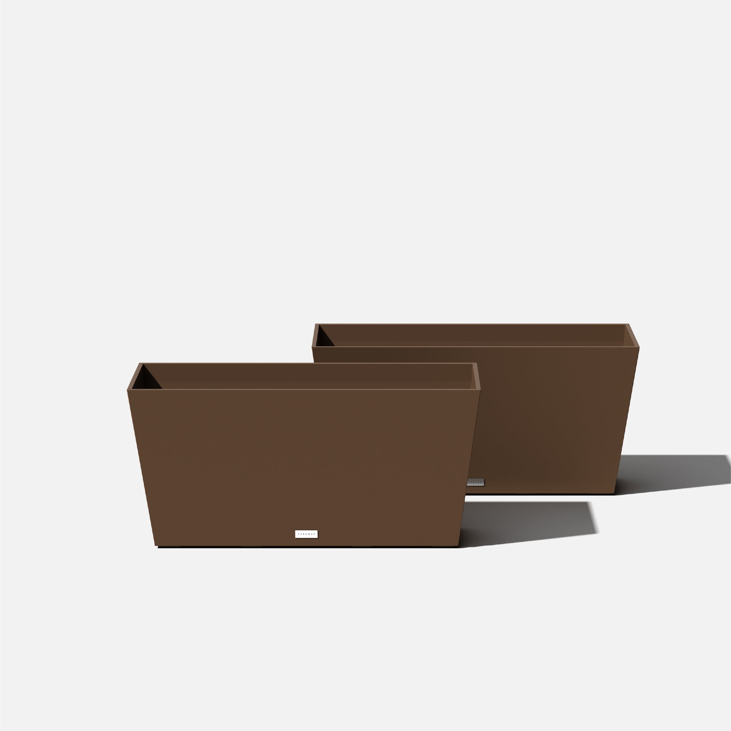 Veradek Pure Series Midori 31" Plastic Planter 2-Pack Espresso