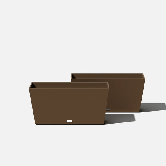 Veradek Pure Series Midori 31" Plastic Planter 2-Pack Espresso