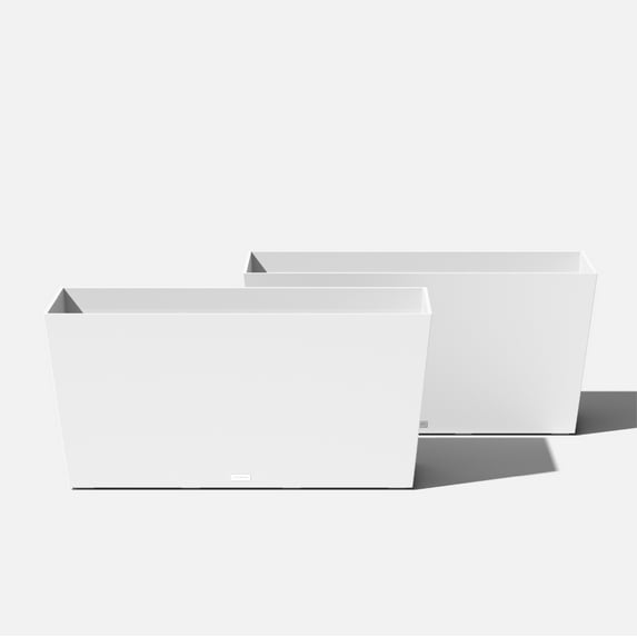 Veradek Pure Series Midori 39" Plastic Planter - White