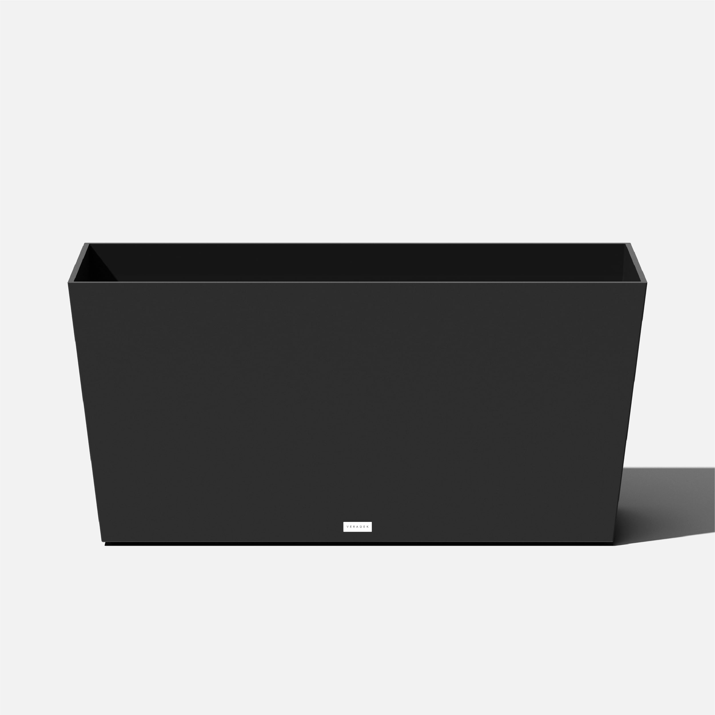 Midori Black 39" Recycled Plastic Modern Trough Planter