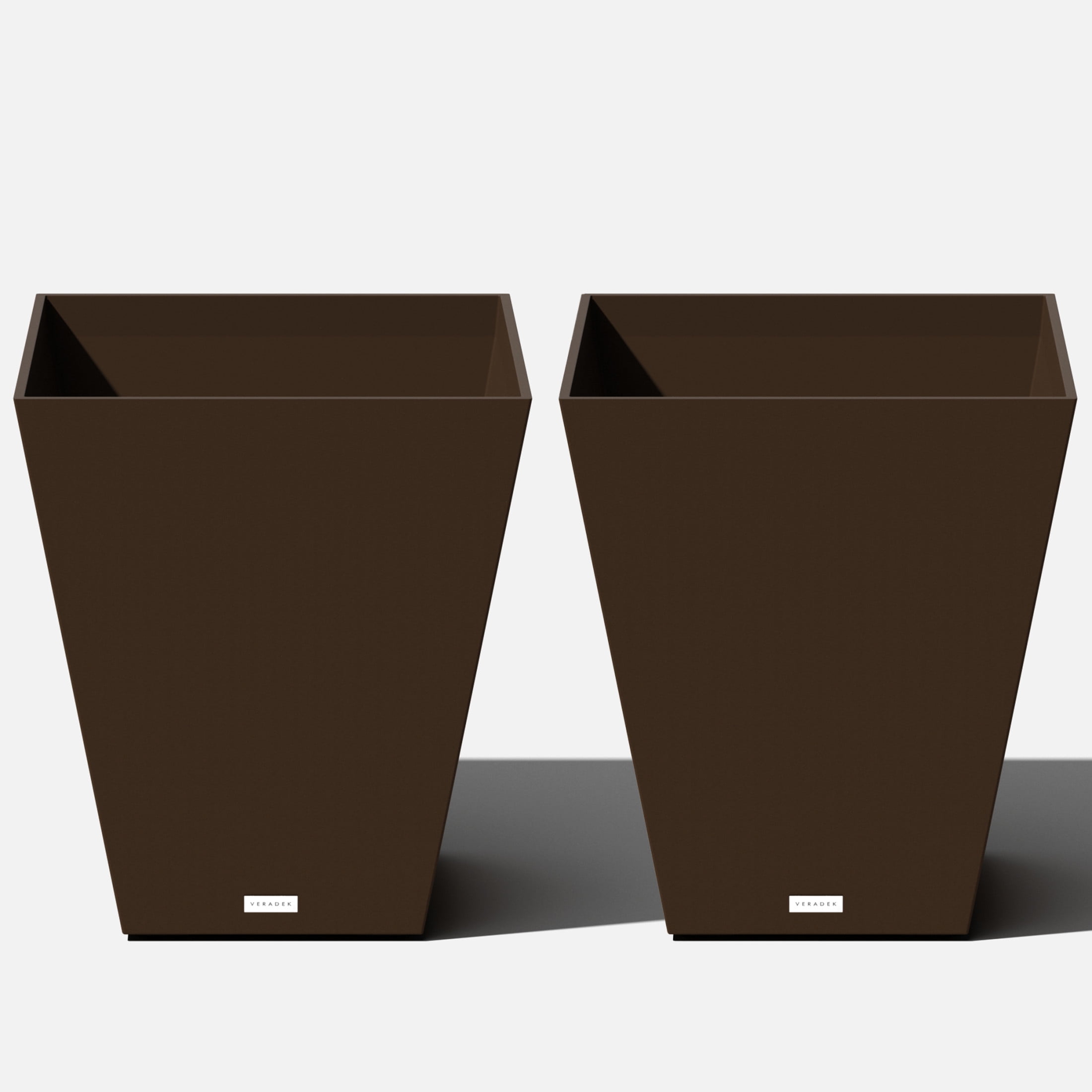Nobleton Espresso Square 19" Outdoor-Indoor Modern Planter
