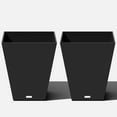 thumbnail image 1 of Veradek Pure Series Nobleton 22" Plastic Planter 2-Pack Black, 1 of 11