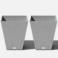 thumbnail image 1 of Veradek Pure Series Nobleton 22" Plastic Planter 2-Pack Gray, 1 of 11